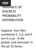 Variance of Discrete Proba Distri