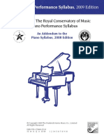 LRCM in Piano Performance Syllabus, 2009 Edition