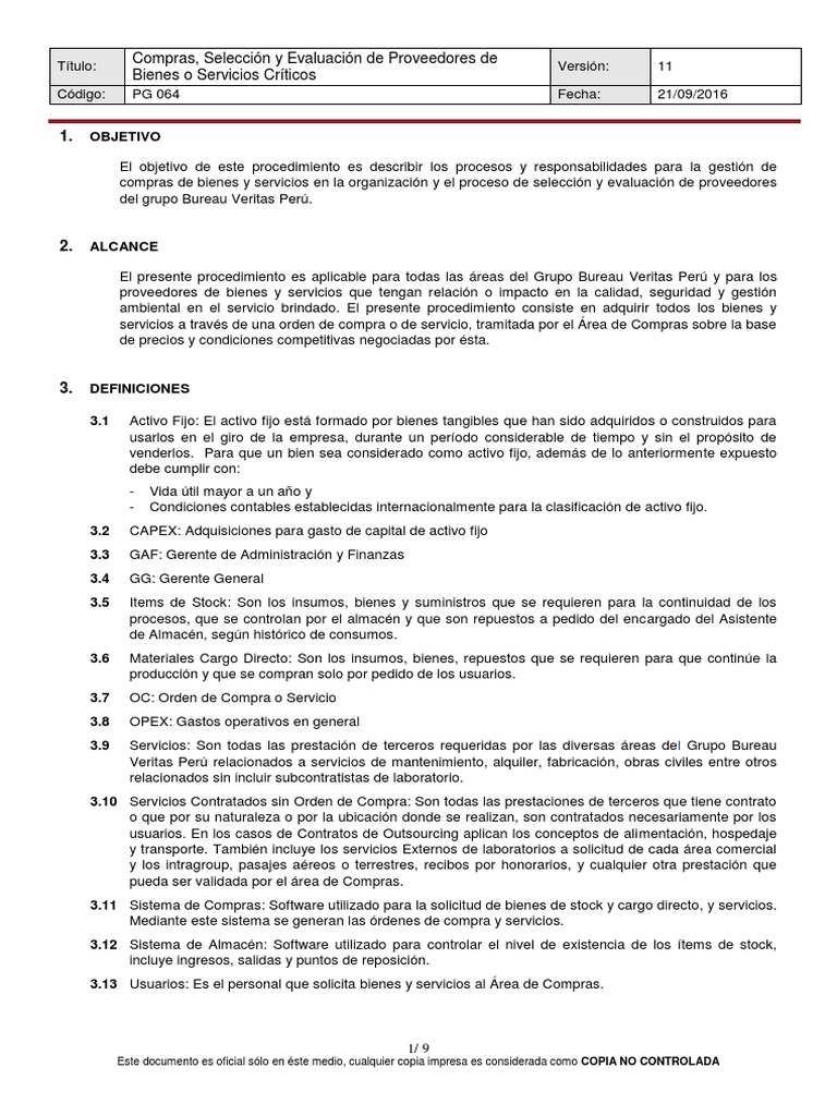 Gestión de Compras y Proveedores Críticos | PDF | Sistema de manejo de ...