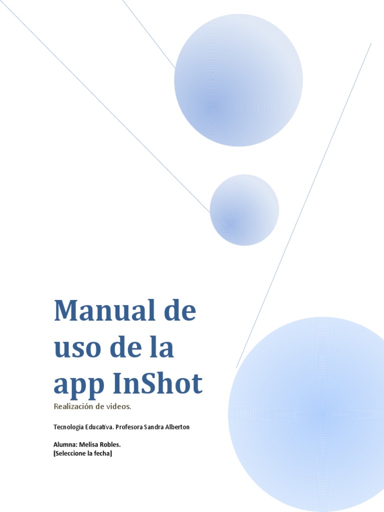 Manual de Uso de La App InShot | PDF