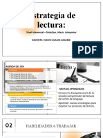 Estrategia de Lectura Nivel Inferencial Sintetizarinferirinterpretar