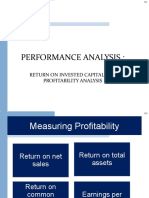 Performance Analysis:: Return On Invested Capital and Profitability Analysis