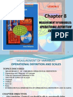 Measuring Variables: Scales and Operational Definitions