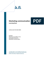Marketing Communication: Learning Diary