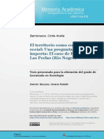 Barrionuevo, C El territorio como construcción social Tesis