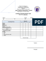 Dagat SF9 (Learners Progress Report Card) Template For ES