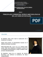 Principales Corrientes Teórico-Metodológicas en Las Ciencias Sociales