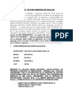 Acta de Lectura Memoria de Celular