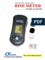 Chlorine Meter: ISO-9001, CE, IEC1010