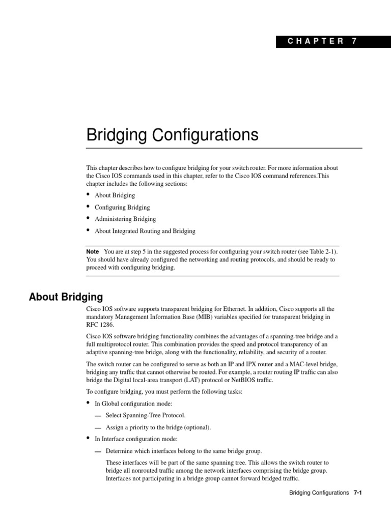 BVI Cisco PDF Router Routing
