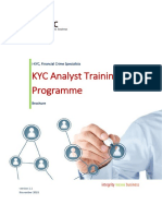 KYC Analyst Training Programme: i-KYC, Financial Crime Specialists