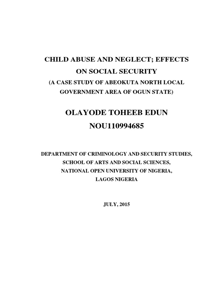 Child Abuse and Neglect | PDF | Child Abuse | Child Neglect