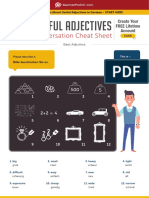 Useful Adjectives: Conversation Cheat Sheet