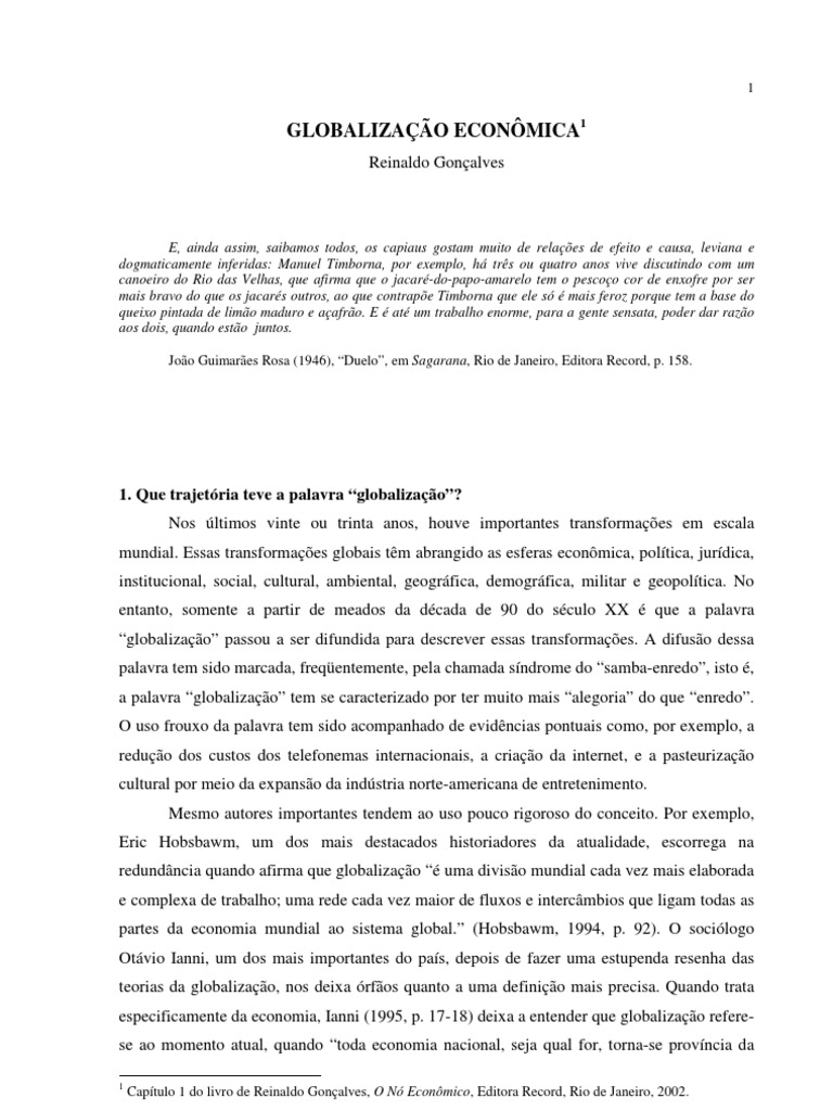 De Acordo Com Esse Texto A Globalização Favoreceu