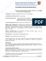 Acta de postergación de fecha de inicio de mantenimiento de camino vecinal