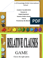 Term 2 - English - Grammar (Relative Clauses) - Year 5