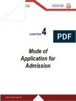 Mode of Application For Admission