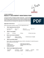 Equality and Diversity Monitoring Form