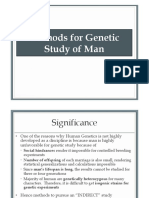 Methods For Genetic Study of Man