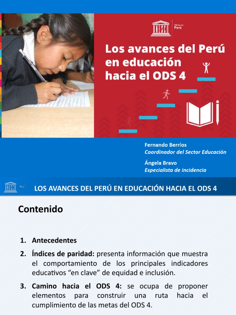 Evaluación de Los Avances Del Perú Hacia El ODS 4 02-02 | PDF
