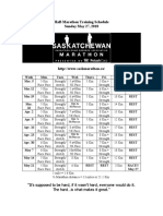 Half-Marathon Training Schedule 2016