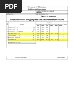 Moisture Correction Sheet | PDF | Concrete | Structural Engineering