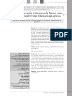 Estudio de La Región Michoacana de Zamora Como Polo de Competitividad Internacional Agrícola