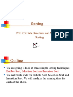 Sorting: CSE 225 Data Structures and Algorithms Sorting