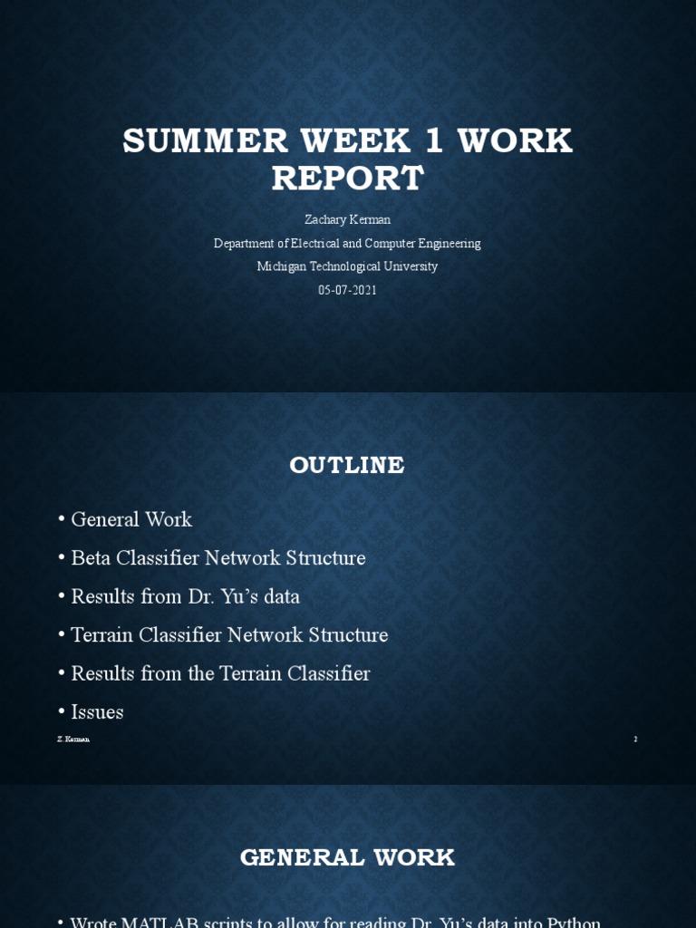 Summer Work Report on Classifier Networks | PDF | Information ...