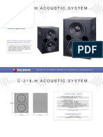 C-218-H Acoustic System: Screen Channel Cinema Sound System Especially Designed For Subwoofers