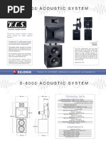 S-8000 Acoustic System: Three-Way Screen Channel Cinema Sound System For Large Capacity Theaters