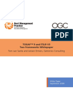 TOGAF 9 and ITIL V3 Two Frameworks Whitepaper Tom Van Sante and Jeroen Ermers, Getronics Consulting
