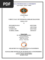 Visvesvaraya Technological University: Chest X-Ray of Pnenmonia Disease Diagnosis Using CNN