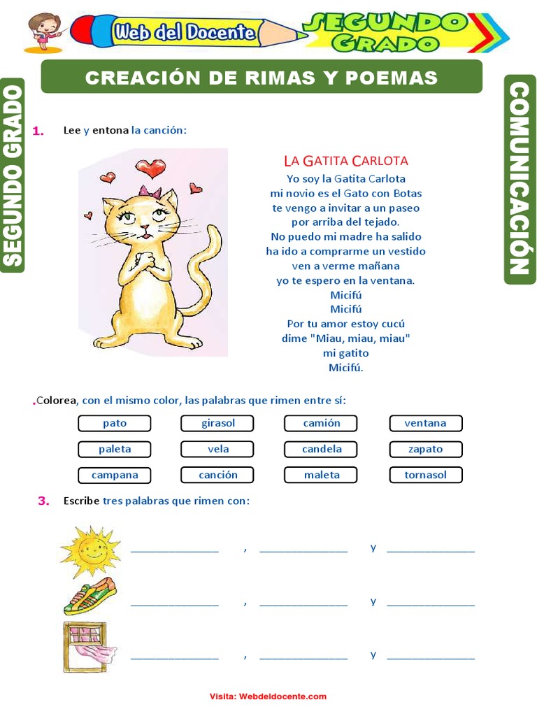 Creación de Rimas y Poemas para Segundo Grado de Primaria | PDF