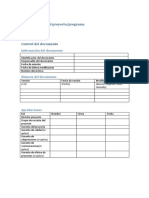 Plan de Calidad Del Proyecto/programa: Información Del Documento