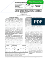 Metabolismo de lipidos en las vacas lecheras