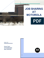 Job Sharing AT Motorola Job Sharing AT Motorola: July 27