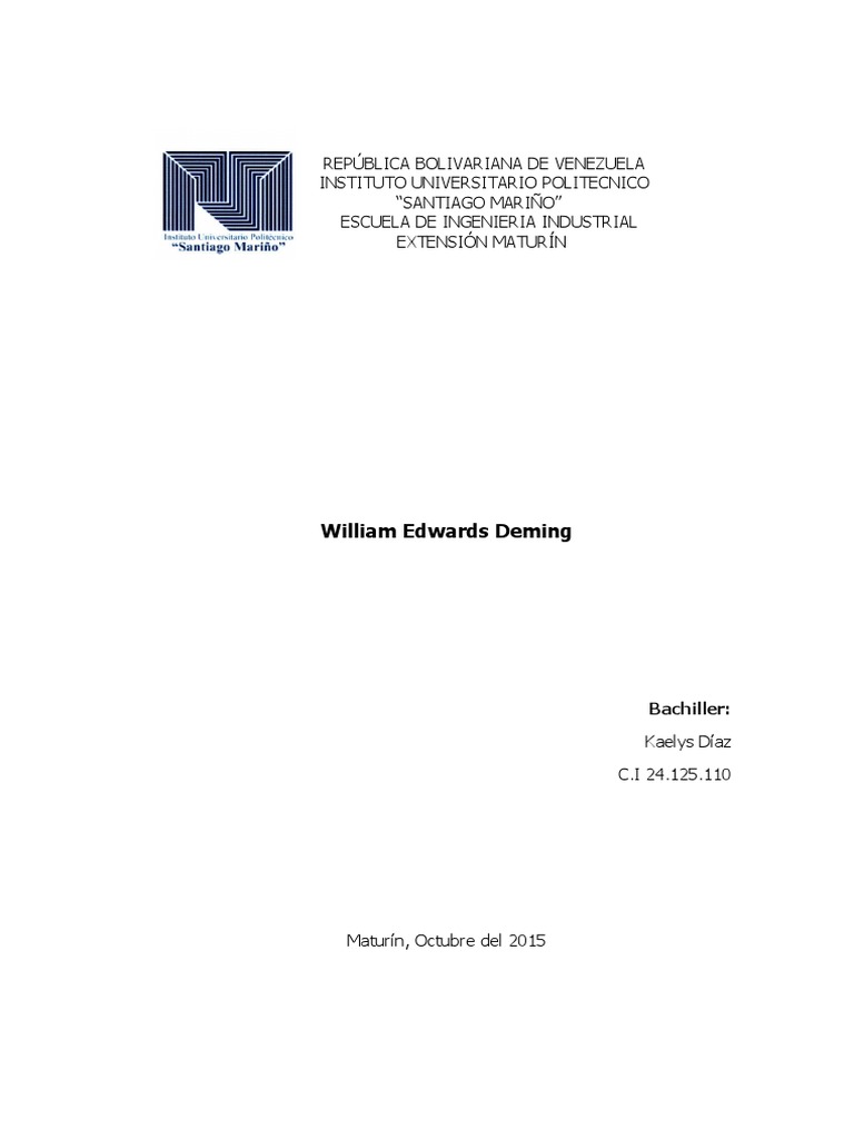 William Edwards Deming 3 | PDF | Calidad (comercial) | Business