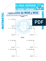MCM y MCD 4to Prim