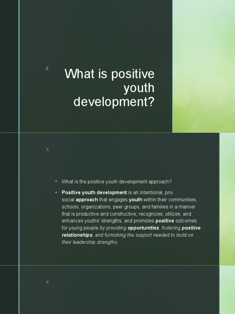 What Is Positive Youth Development PDF Applied Psychology Cognition