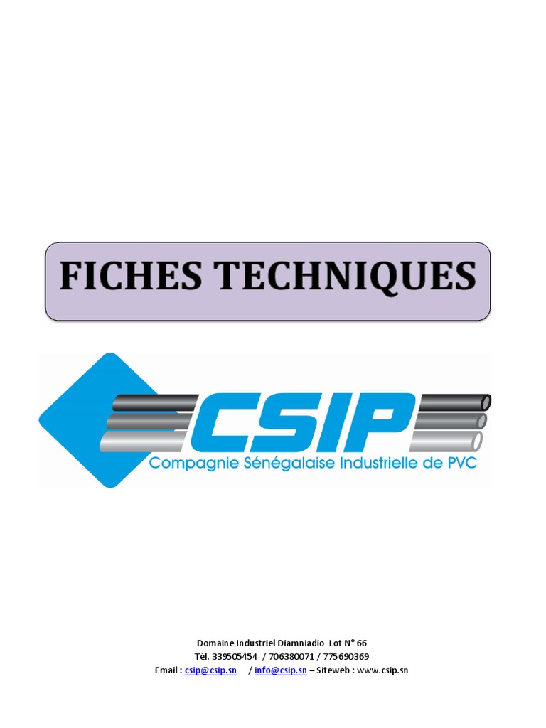FICHE TECHNIQUE PVC 20PN6 À 400-2 | Download Free PDF | Grandeur ...