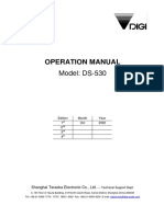 Operation Manual: Model: DS-530