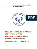 La Pobreza en El Peru en Los Ultimo 20 Años Hirhuay Fernandez Jamely