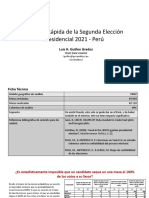 Autopsia Rápida de la Segunda Elección Presidencial 2021 - Perú