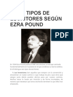 Los 6 Tipos de Escritores Según Ezra Pound