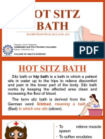 Hot Sitz Bath: Elaine Frances M. Illo, R.M., R.N