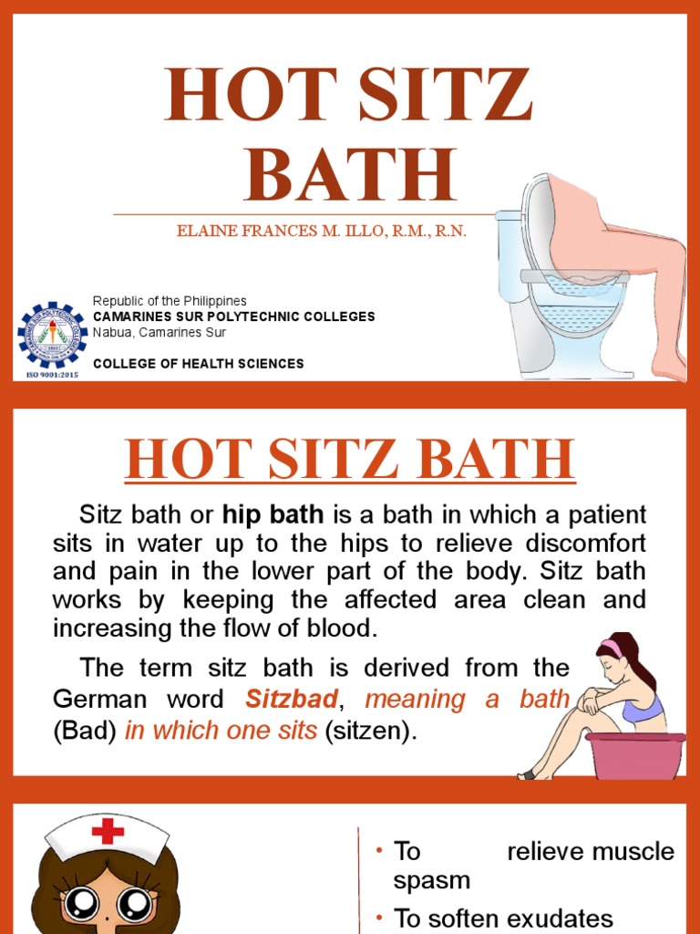Hot Sitz Bath Elaine Frances M. Illo, R.M., R.N PDF Medical