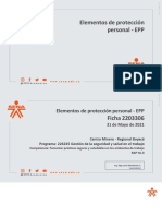 Elementos de Protección Personal, Informe Ficha 2203306 SENA.