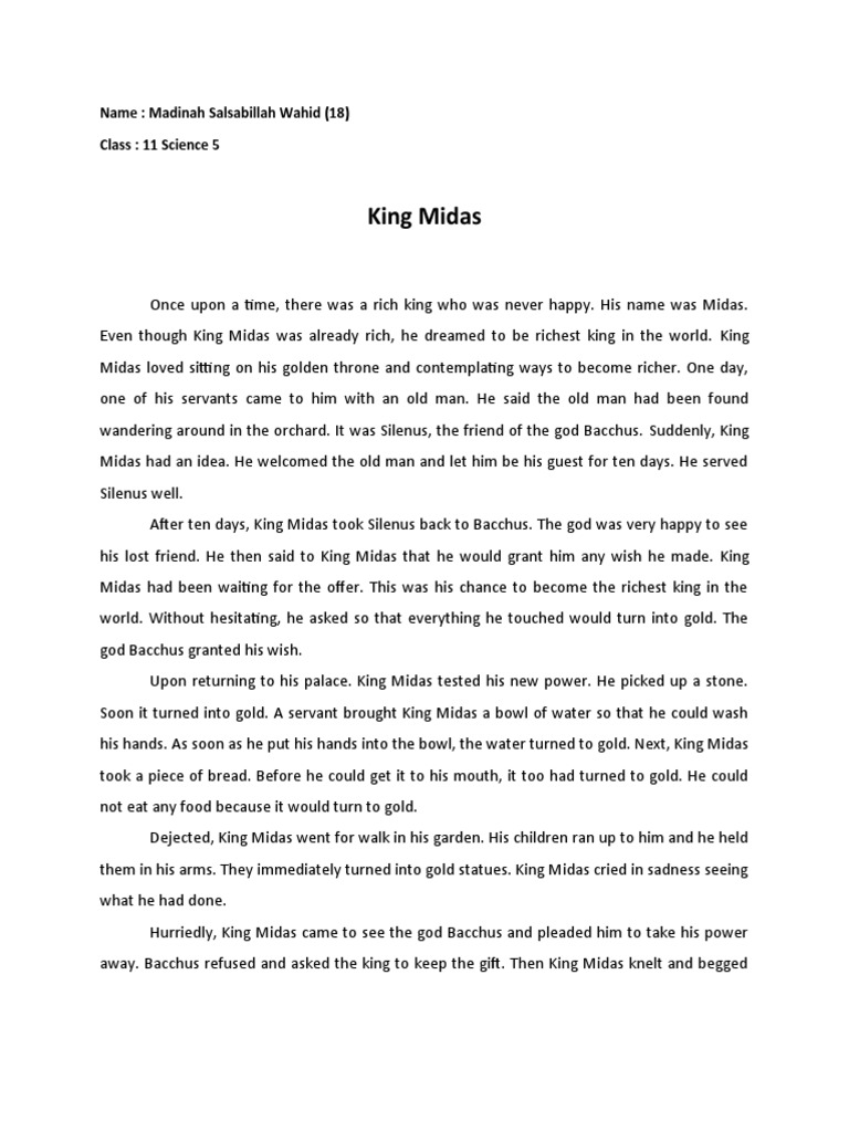 Narrative Text (Madinah SW XI IPA 5) | PDF | Dionysus