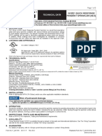 Vk3521 Quick Response Pendent Sprinkler (K8.0) : Technical Data